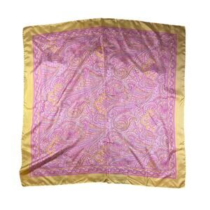 Vintage 80s Tanner Floral Paisley Silk Scarf/Wrap - 35”x35”